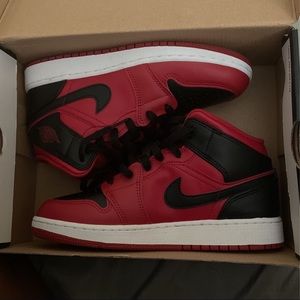 Air Jordan 1s mid Red and Black